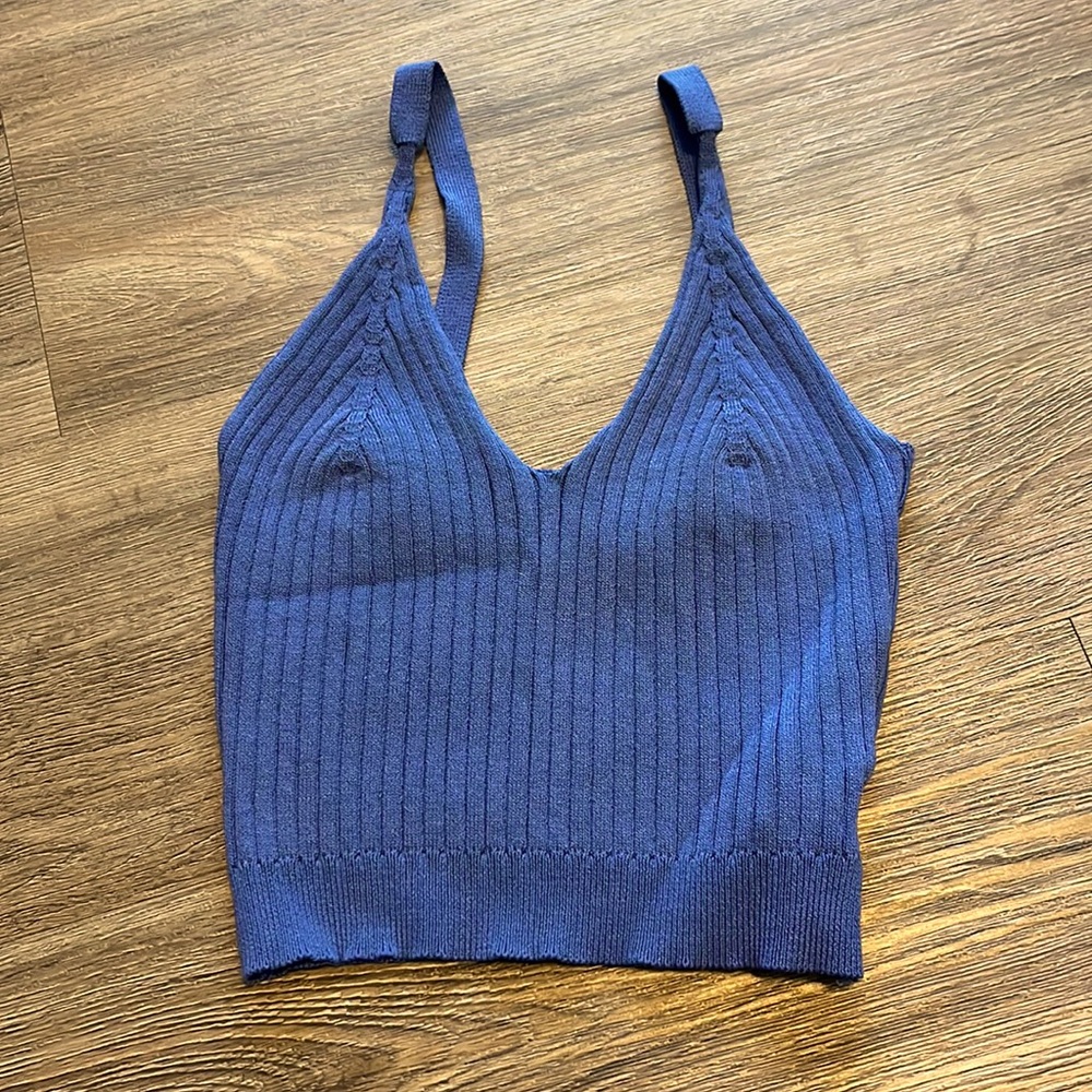Blue Cropped Tank
